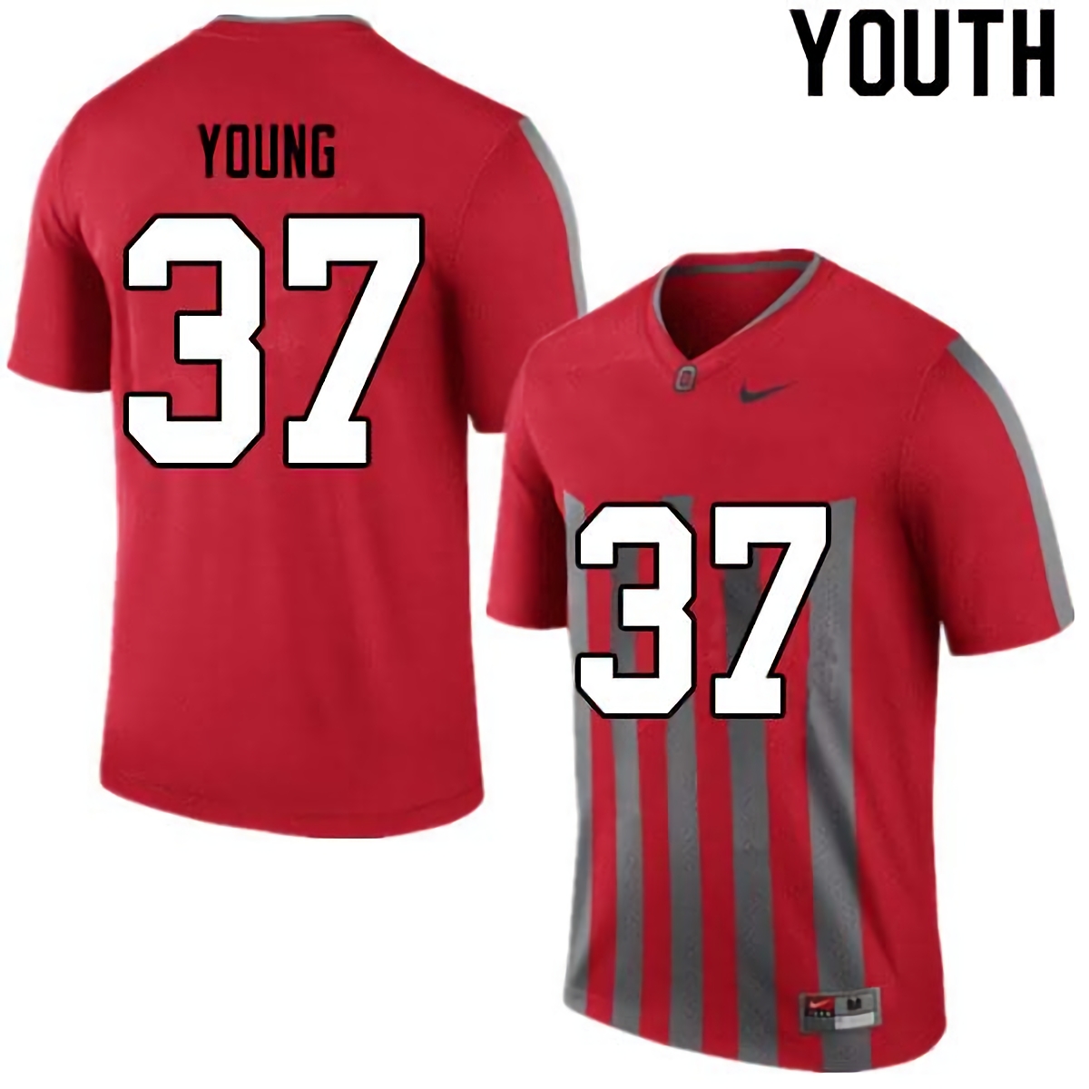 Craig Young Ohio State Buckeyes Youth NCAA #37 Nike Retro College Stitched Football Jersey VAJ4556QG